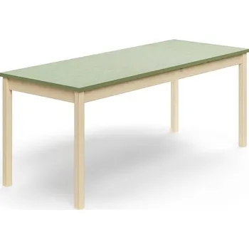 Jídelní stůl Stůl DECIBEL, 1800x700x720 mm, akustické linoleum, bříza/zelenošedá