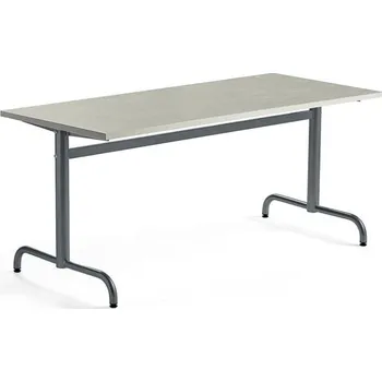 Jídelní stůl Stůl PLURAL, 1600x700x720 mm, linoleum, šedá, antracitově šedá