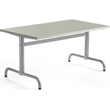 Jídelní stůl Stůl PLURAL, 1200x700x600 mm, linoleum, šedá, stříbrná