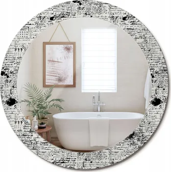 Zrcadlo Kulaté dekorativní zrcadlo na zeď s potiskem, motiv Bazgroły, průměr 70 cm