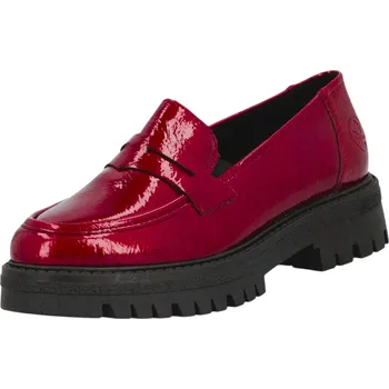 Dámské mokasíny Dámské lakované vínové mokasíny RIEKER 47550-33 Velikost: 38