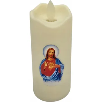 Svíčka ELEKTRICKÁ SVÍČKA NÁHRADNÍ DO HŘBITOVNÍCH SVÍČEK SVÍČKA S OBRÁZKEM MIX 11 CM