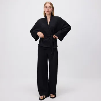 Dámské sako Reserved - Blejzr s ozdobným vázáním - černý - 470GO-99X - 470GO-99X-XL