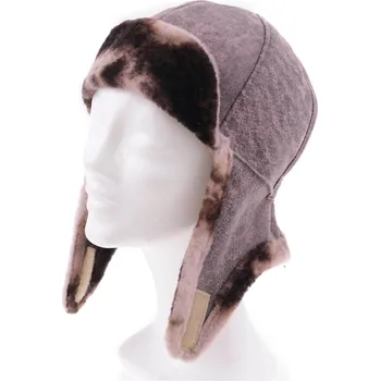 Čepice Splus Kožešinová ušanka z ovčiny DU06 Vintage růžová Velikost: 54/55 cm