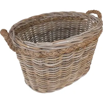 Koš na dřevo ratanový ovál 58x45 cm