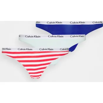 Kalhotky Tanga 3pcs QD3587E W5N mix barev - Calvin Klein Barva: Mix barev, Velikost: XS