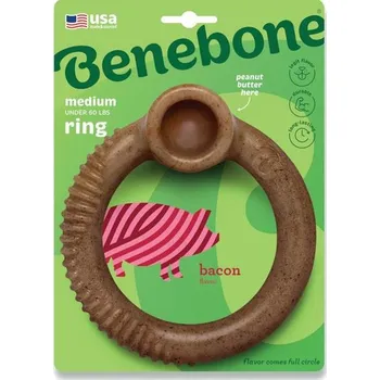Hračka pro psa Benebone Ring slanina M
