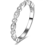 AGATO Jemný stříbrný prsten se zirkony AGG167 Velikost: 56 (1,68 g)