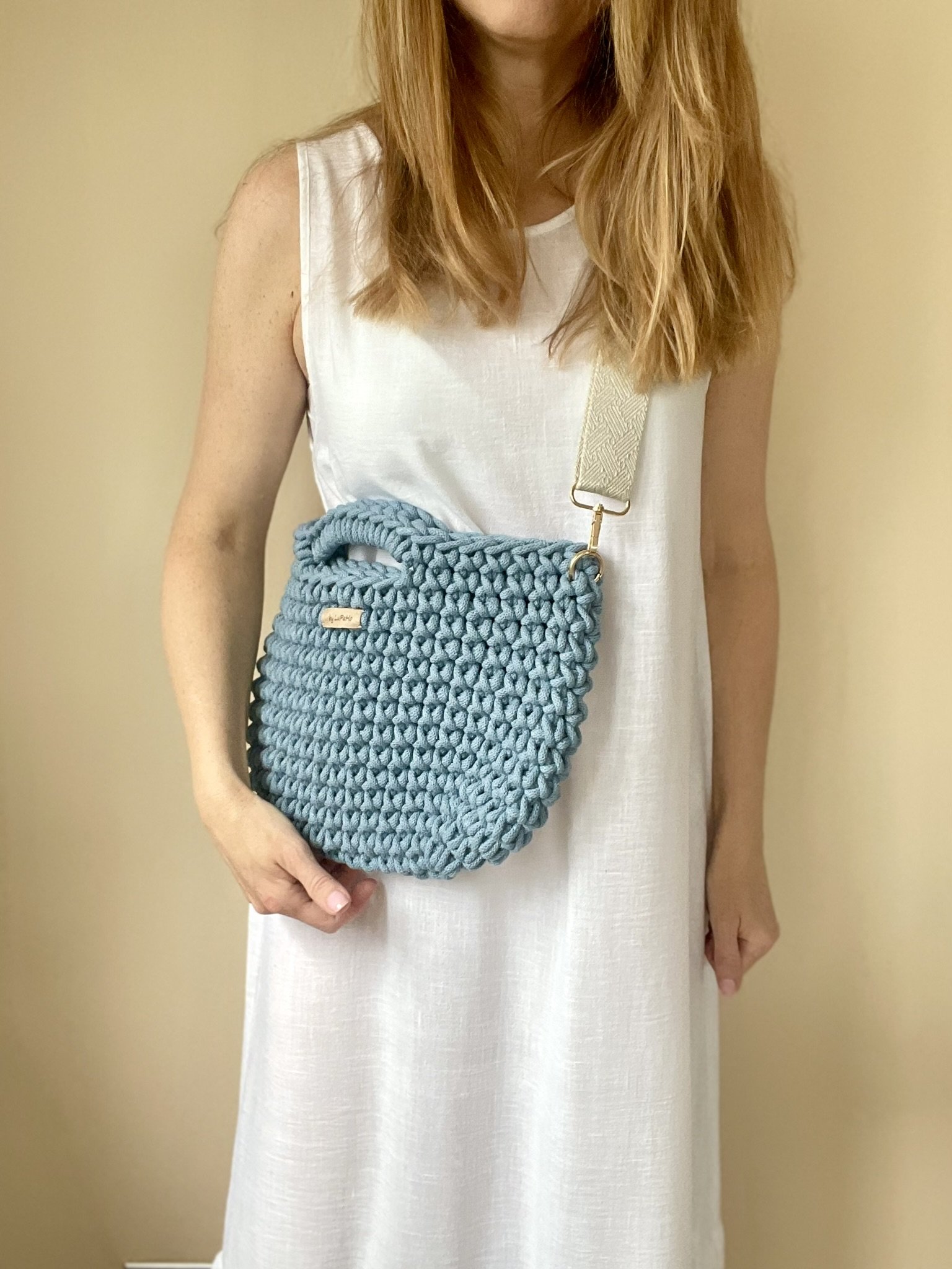 LuPaHo Háčkovaná kabelka Luna Barva příze košíky: šalvěj