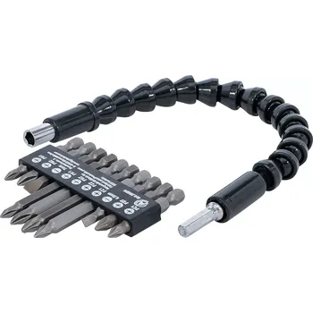 Bit Bity 1/4" Kraftmann s ohebnou hřídelí BGS1020814. 11 dílů (BGS 1020804 Bity Kraftmann 1/4" s ohebným prodloužením, sada 11 dílů)