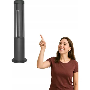 Venkovní osvětlení Osvětlovací sloupek kulatý Italux integrovaný LED zdroj 60 cm černý