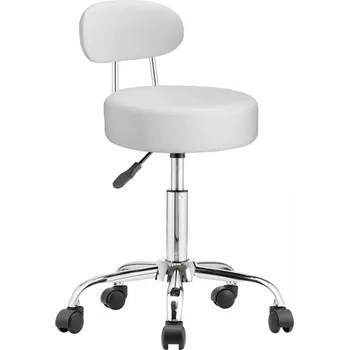 Jídelní židle Kosmetická židle s opěrkou zad, bílý