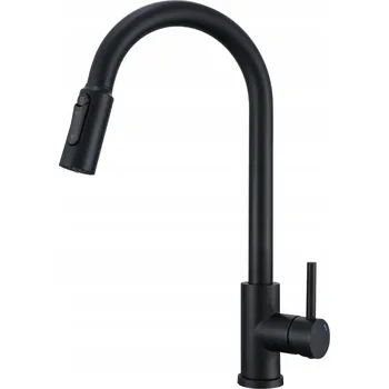 Vodovodní baterie Kuchyňská stojánková baterie Brenor černá matná / černá