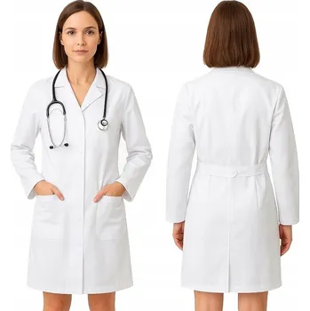 Zdravotnický oděv Dámský lékařský plášť bílý laboratorní pro studenty lékařství, uniforma