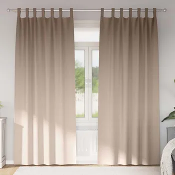 Závěs Závěsy na zatemnění s kroužky 2 pcs Taupe 260 x 140 cm IM_4107552