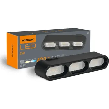 Bodové svítidlo Svítidlo LED do Szyny Magnetycznej 5.5W 420lm 4000K Neutrální CRI90 90° černá VIDEX