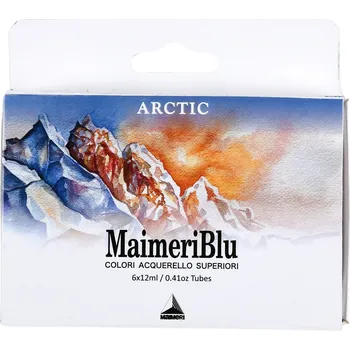 Vodová barva Maimeri Blu Sada akvarelových barev Arctic 6 x 12 ml