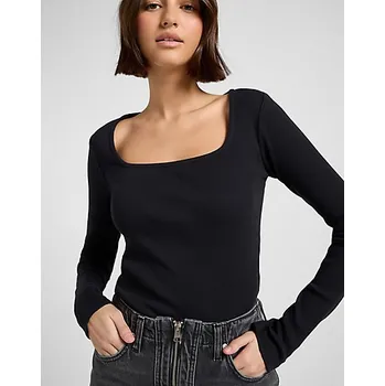 Dámské tričko Triko Lee SQUARE NECK BLACK Velikost: XS