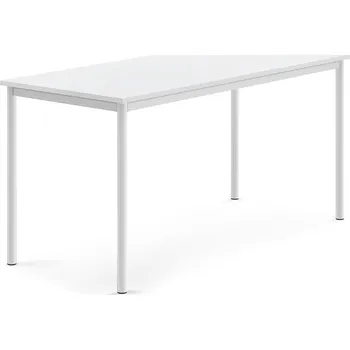 Jídelní stůl Stůl BORÅS, 1600x700x760 mm, bílé nohy, HPL deska, bílá