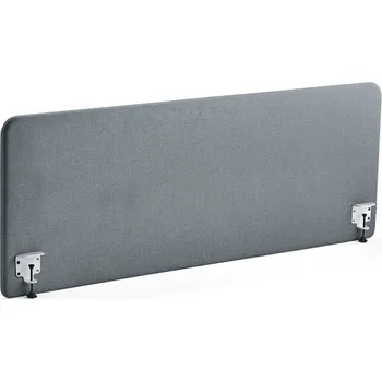 Paraván Stolový paraván ZONE, bílé svorky, 1800X650x36 mm, potah Rivet, modrošedá