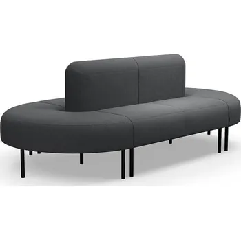 Pohovka Sedačka VARIETY, oválná, potahová látka Blues CSII, antracitová