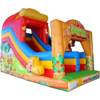 Skákací hrad Nafukovací skluzavka | Farma Zvířátka | CZ Certifikace | Profi provedení |