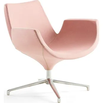 Křeslo Lounge křeslo ENJOY, nízké opěradlo, světle růžové
