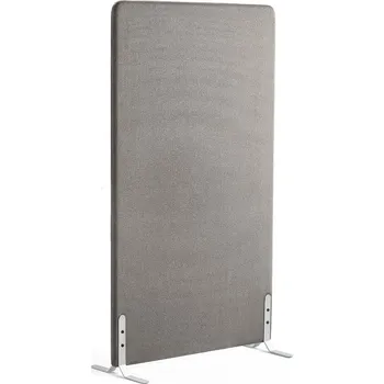 Paraván Paraván ZONE, 1700x1000x46 mm, potah Rivet, bílé nohy, stříbrnošedá