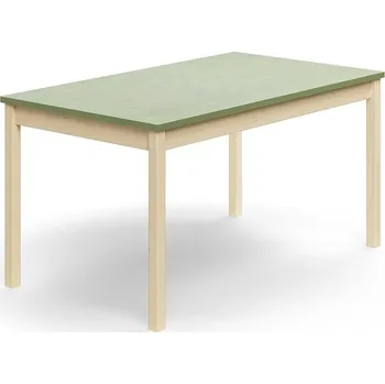 Jídelní stůl Stůl DECIBEL, 1400x800x720 mm, akustické linoleum, bříza/zelenošedá