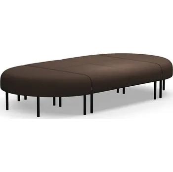 Pohovka Lavice VARIETY, 8místná, potahová látka Blues CSII, tmavě hnědá