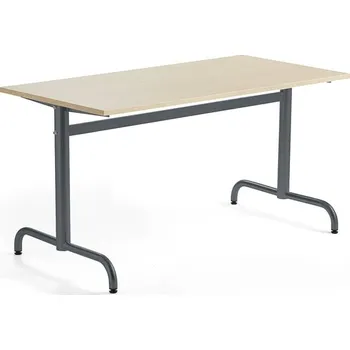 Jídelní stůl Stůl PLURAL, 1400x700x720 mm, akustická HPL deska, bříza, antracitově šedá