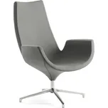 Lounge křeslo ENJOY, vysoké opěradlo, tmavě šedé