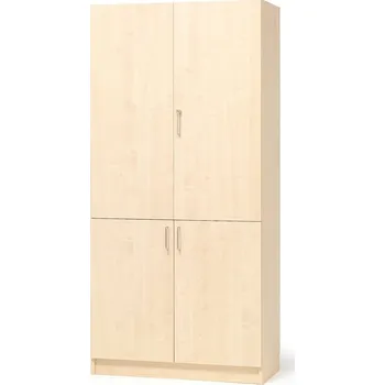 Šatní skříň Skříň THEO, 4 dveře, 2100x1000x320 mm, bříza