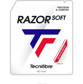 Struna na výplet tenisové rakety Tenisový výplet Tecnifibre Razor Soft 1.25 bílý