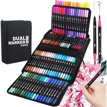 AKRYLOVÉ POPISOVAČE SADA 120 KUSŮ FIXY Fixy Popisovače VODĚODOLNÉ S BARVOU