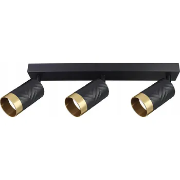 Nástěnné a stropní svítidlo NICEA 3 černo-zlaté GU10