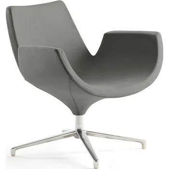 Křeslo Lounge křeslo ENJOY, nízké opěradlo, tmavě šedé