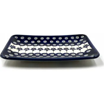 Talíř Podnos na sushi / malý talíř 18,3 cm x 12,3 cm 166A/GU2021 Bolesławiec