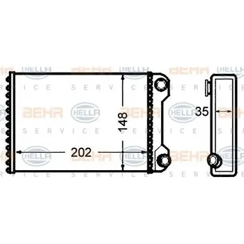 Výměník tepla BEHR HELLA SERVICE Výměník tepla vnitřního vytápění BHS 8FH 351 308-241