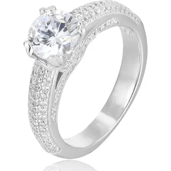 Prsten AGATO Romantický stříbrný prsten se zirkony AGG342 Velikost: 60 (4,76 g)