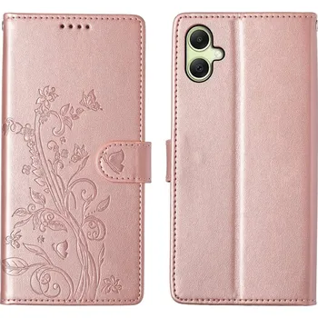 Pouzdro na mobilní telefon Flowery knížkové pouzdro na Samsung Galaxy A07 4G - růžovozlaté