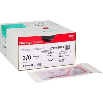 Chirurgická jehla Novosyn Quick bezbarvý, 3/0(2), 45 CM, DSMP19, 36 ks