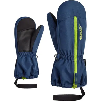 Dětské zimní rukavice Ziener Langelo AS MINIS hale navy stru - celorozepínací palčáky s poutkem velikost rukavic 1-2 roky (1,5)