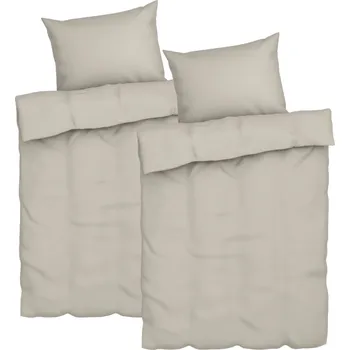 Povlečení LIVARNO home Mušelínové ložní povlečení, 140 x 200 cm, 70 x 90 cm, béžová, 2dílná sada