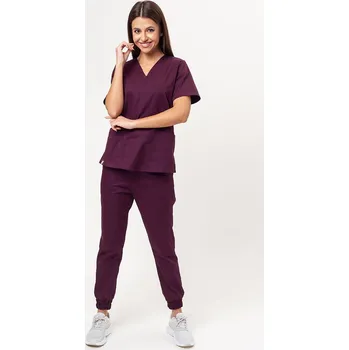 Dámský overall Dámská lékařská souprava Sunrise Basic Jogger FRESH burgundová
