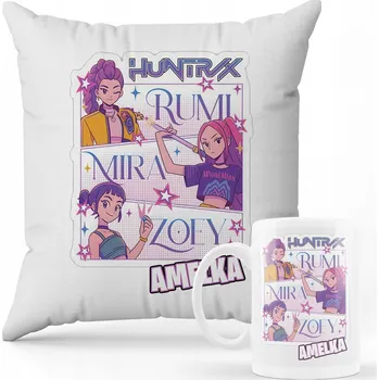 SADA POLŠTÁŘ + HRNEK Dárek Kpop Demon Hunters Huntrix LOVKYNĚ JMÉNO 8