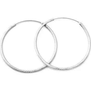 Náušnice AGATO Třpytivé kruhové náušnice AGUC1240/N Průměr: 55 mm (4,29 g )