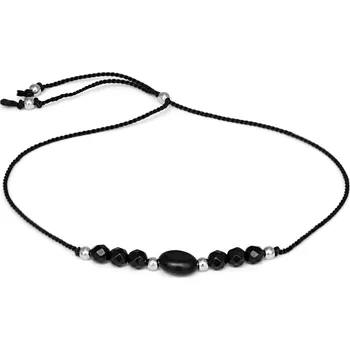 Náramek AGATO Šňůrkový náramek s onyxem HE18R3S-BK