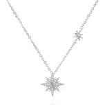AGATO Půvabný stříbrný náhrdelník s hvězdami AGT-N005W