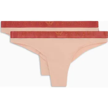 Dámské spodní prádlo Dámská tanga 2PACK 163333 3F235 03050 nude - Emporio Armani Velikost: M